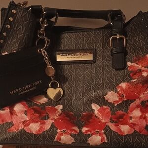 Marc New York Black and Red Floral Women's Bag
